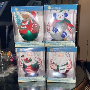 Vintage Traditions Christmas Ornaments Set of 4